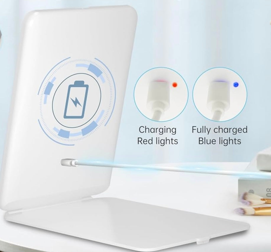 Rechargeable LED Travel Vanity Mirror