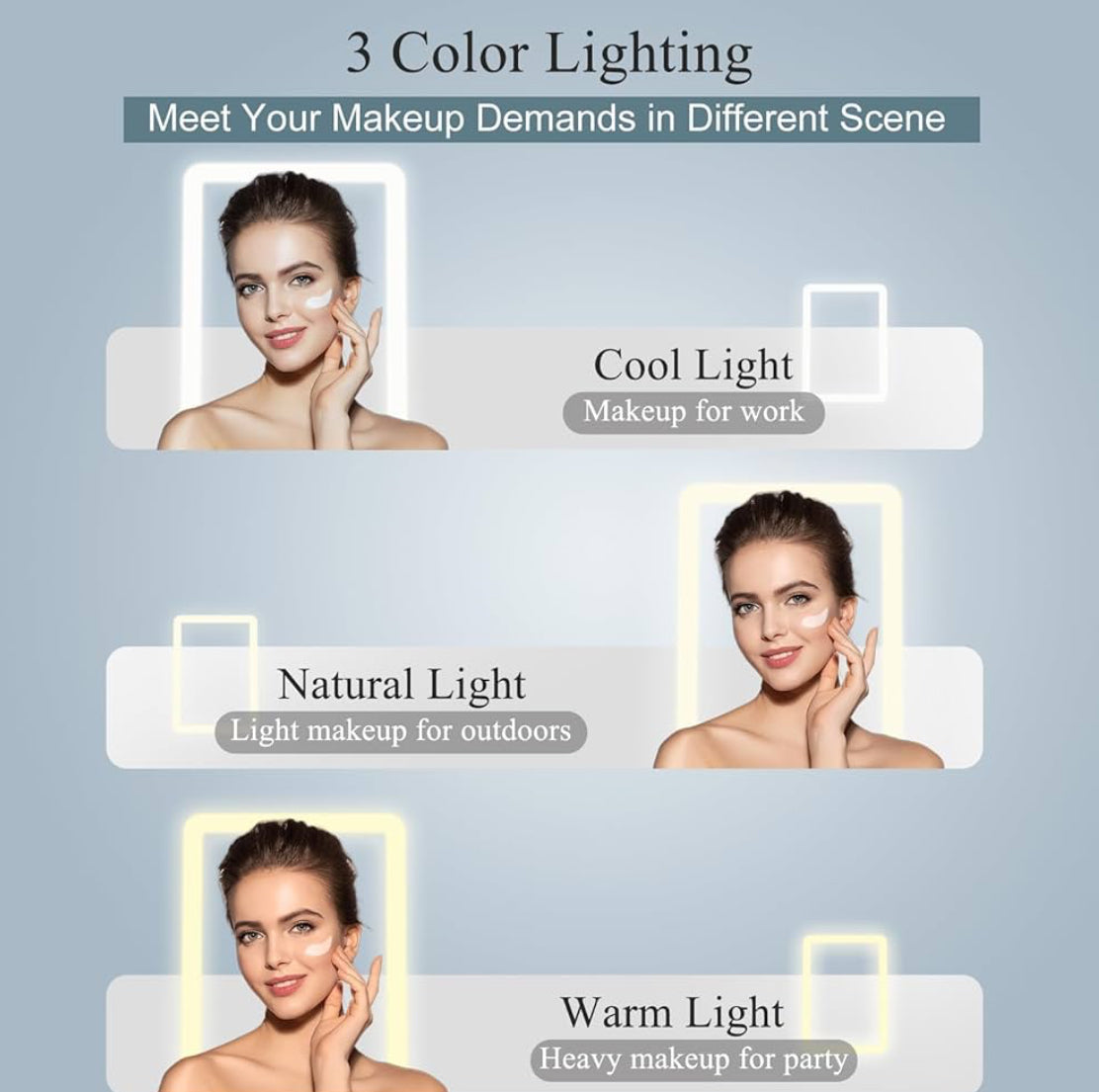 Rechargeable LED Travel Vanity Mirror