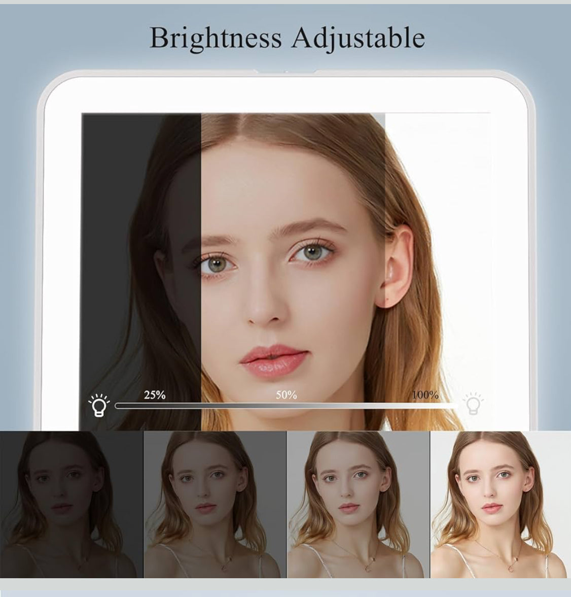 Rechargeable LED Travel Vanity Mirror